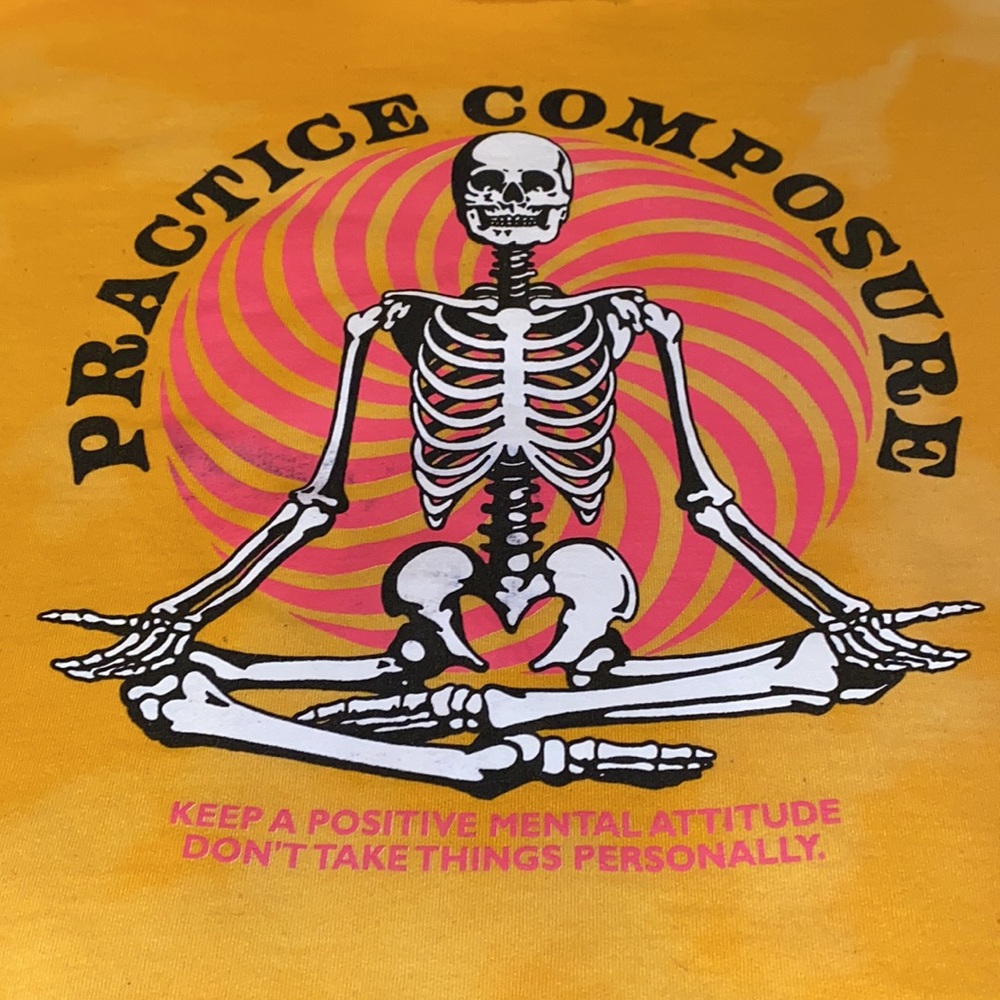 Practice Composure Positive Vibe sweatshirt. Size M/L